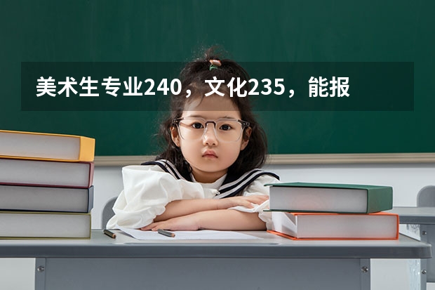 美术生专业240，文化235，能报哪里啊？