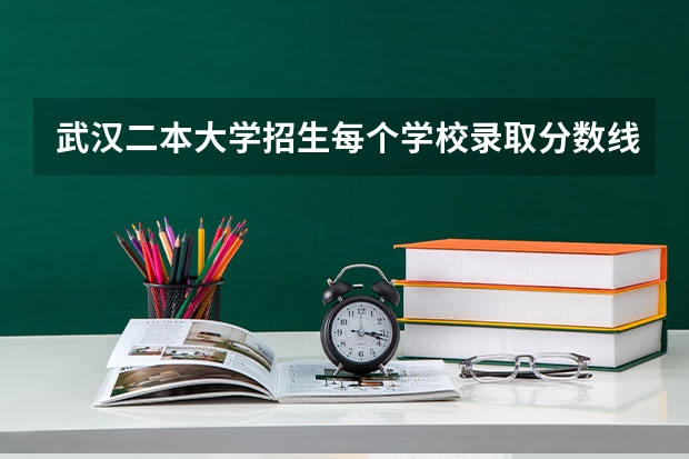 武汉二本大学招生每个学校录取分数线多少