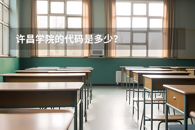 许昌学院的代码是多少？
