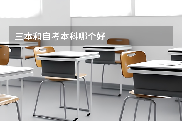 三本和自考本科哪个好