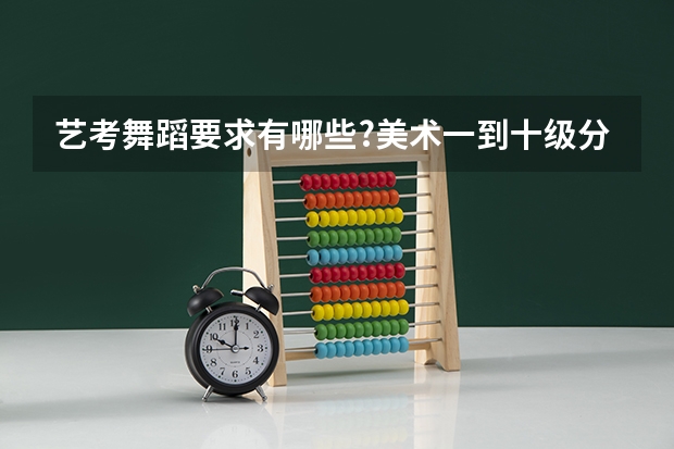 艺考舞蹈要求有哪些?美术一到十级分别考什么?