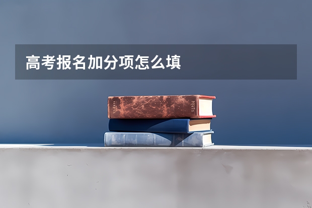 高考报名加分项怎么填