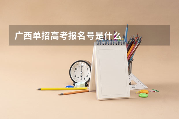 广西单招高考报名号是什么