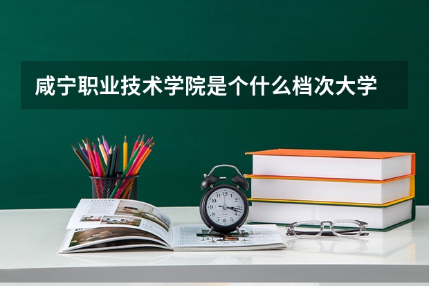 咸宁职业技术学院是个什么档次大学