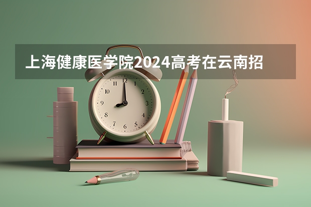 上海健康医学院2024高考在云南招生计划介绍