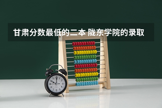 甘肃分数最低的二本 陇东学院的录取分数线