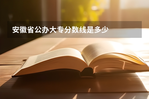 安徽省公办大专分数线是多少