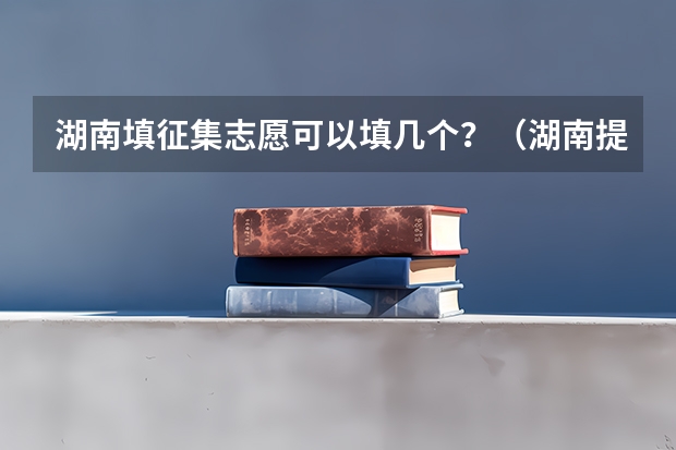湖南填征集志愿可以填几个?(湖南提前批可以报几个学校几个专业)