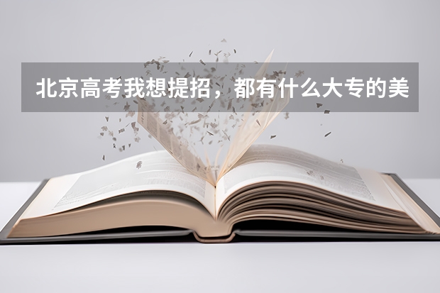 北京高考我想提招，都有什么大专的美术专业可以提招