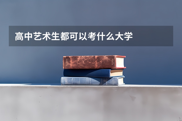 高中艺术生都可以考什么大学