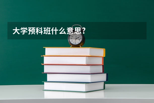 大学预科班什么意思?
