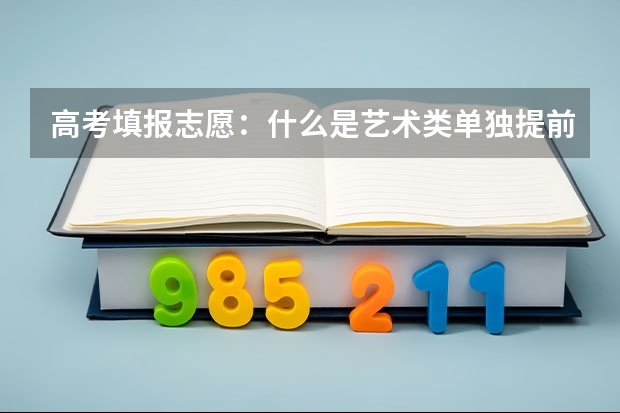 高考填报志愿：什么是艺术类单独提前批？