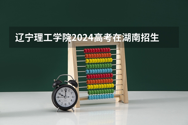 辽宁理工学院2024高考在湖南招生计划介绍