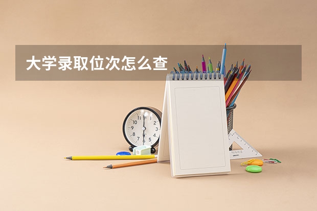 大学录取位次怎么查