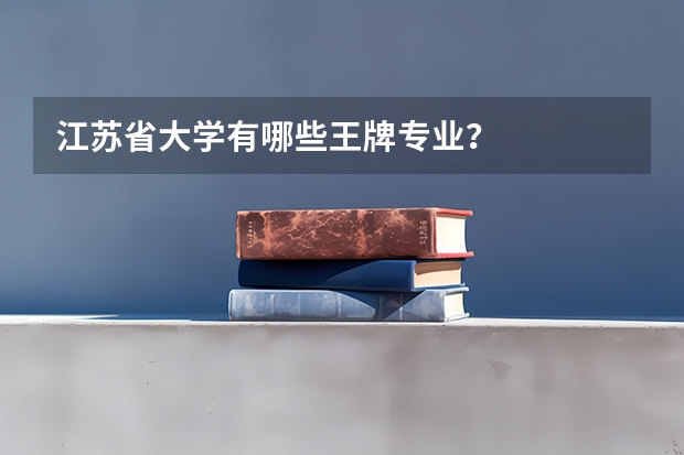 江苏省大学有哪些王牌专业？