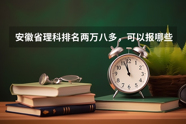 安徽省理科排名两万八多，可以报哪些大学