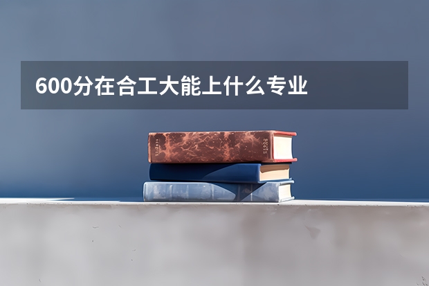 600分在合工大能上什么专业