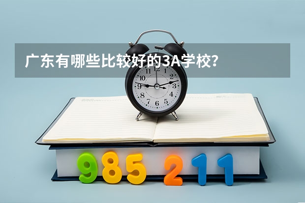 广东有哪些比较好的3A学校？