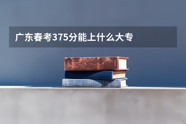 广东春考375分能上什么大专