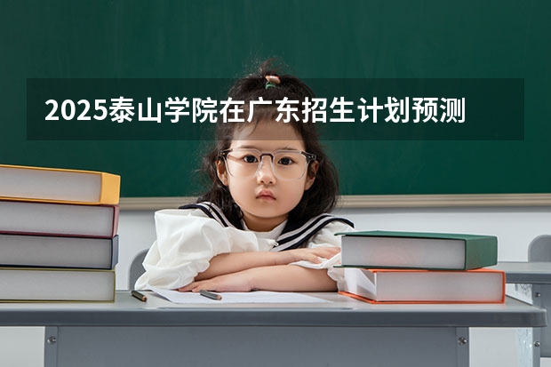 2025泰山学院在广东招生计划预测