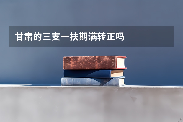 甘肃的三支一扶期满转正吗