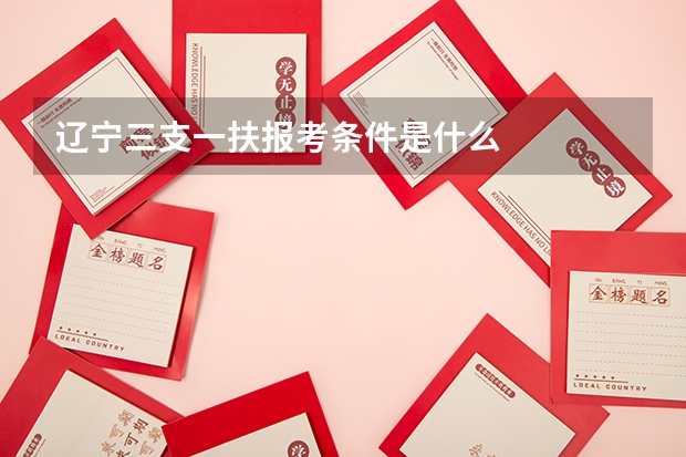 辽宁三支一扶报考条件是什么