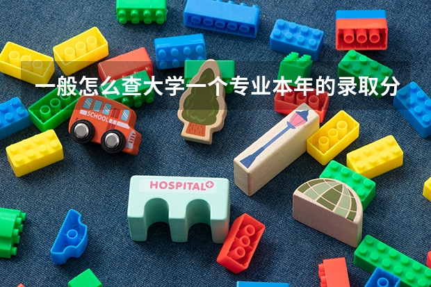 一般怎么查大学一个专业本年的录取分数线