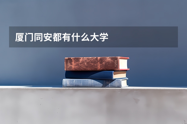 厦门同安都有什么大学