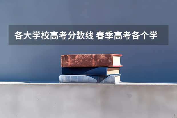 各大学校高考分数线 春季高考各个学校分数线