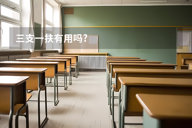 三支一扶有用吗?