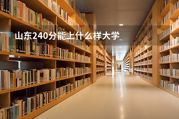 山东240分能上什么样大学