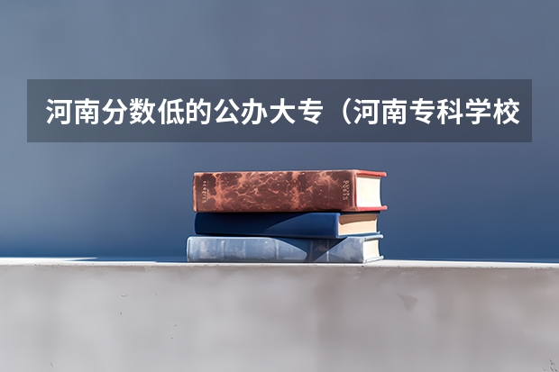 河南分数低的公办大专（河南专科学校排名及分数线）