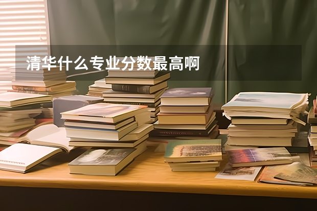 清华什么专业分数最高啊