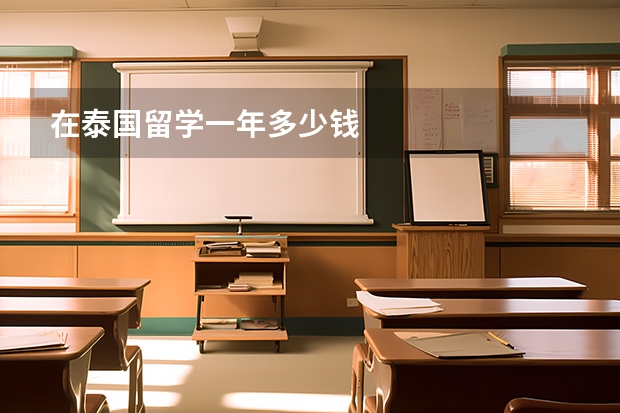 在泰国留学一年多少钱