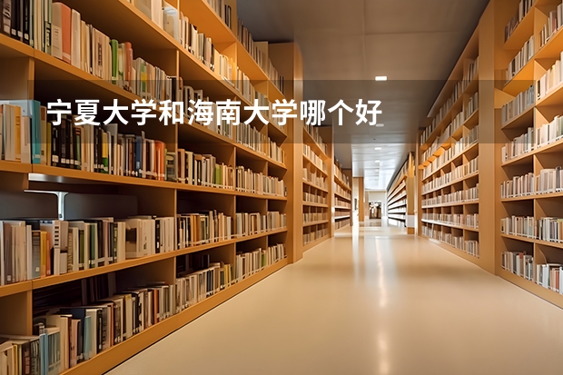 宁夏大学和海南大学哪个好