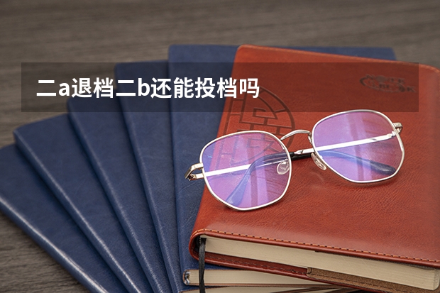 二a退档二b还能投档吗