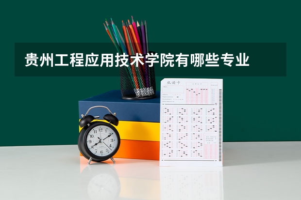 贵州工程应用技术学院有哪些专业