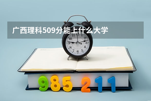 广西理科509分能上什么大学