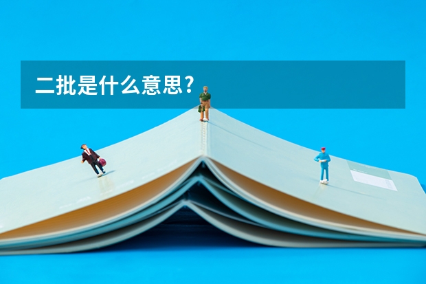 二批是什么意思?