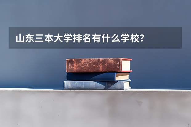 山东三本大学排名有什么学校？