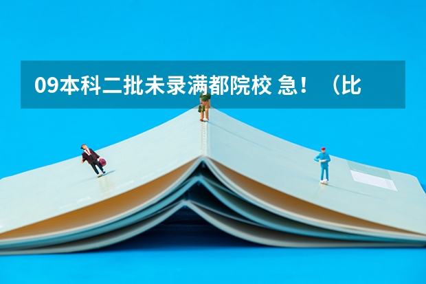09本科二批未录满都院校 急!(比较容易考的二本大学 这几所可以考虑)