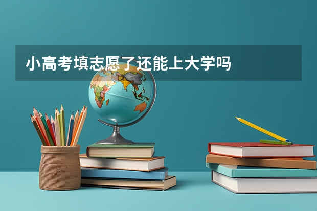 小高考填志愿了还能上大学吗