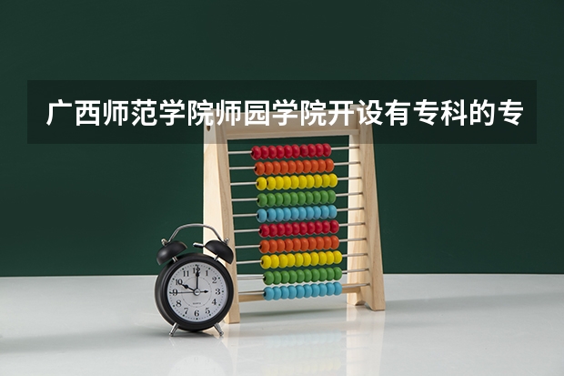 广西师范学院师园学院开设有专科的专业吗