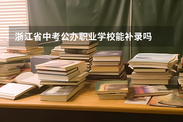 浙江省中考公办职业学校能补录吗