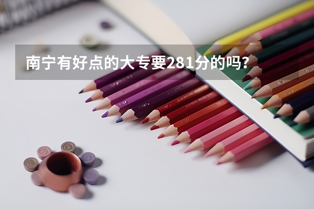 南宁有好点的大专要281分的吗？