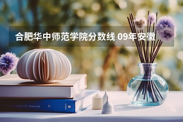 合肥华中师范学院分数线 09年安徽 一本各学校 录取分数线    文理科   都 要
