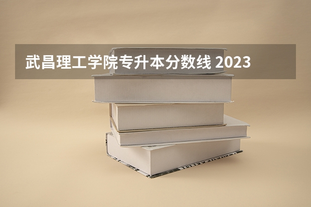 武昌理工学院专升本分数线 2023年武昌理工学院专升本招生专业对照表